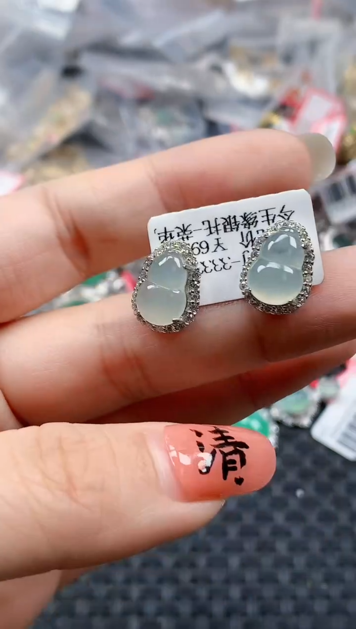 银S925镶嵌戒指翡翠天然A货缅甸翡翠