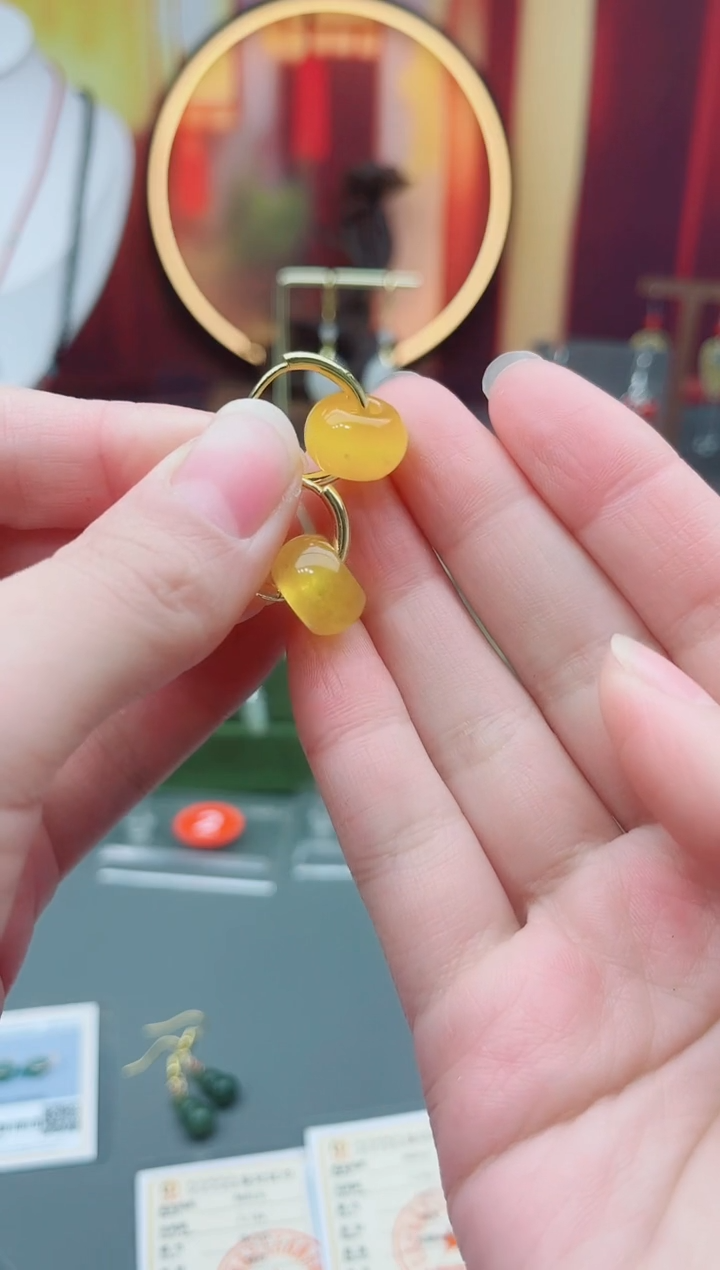 未镶嵌耳钉玛瑙/玉髓536