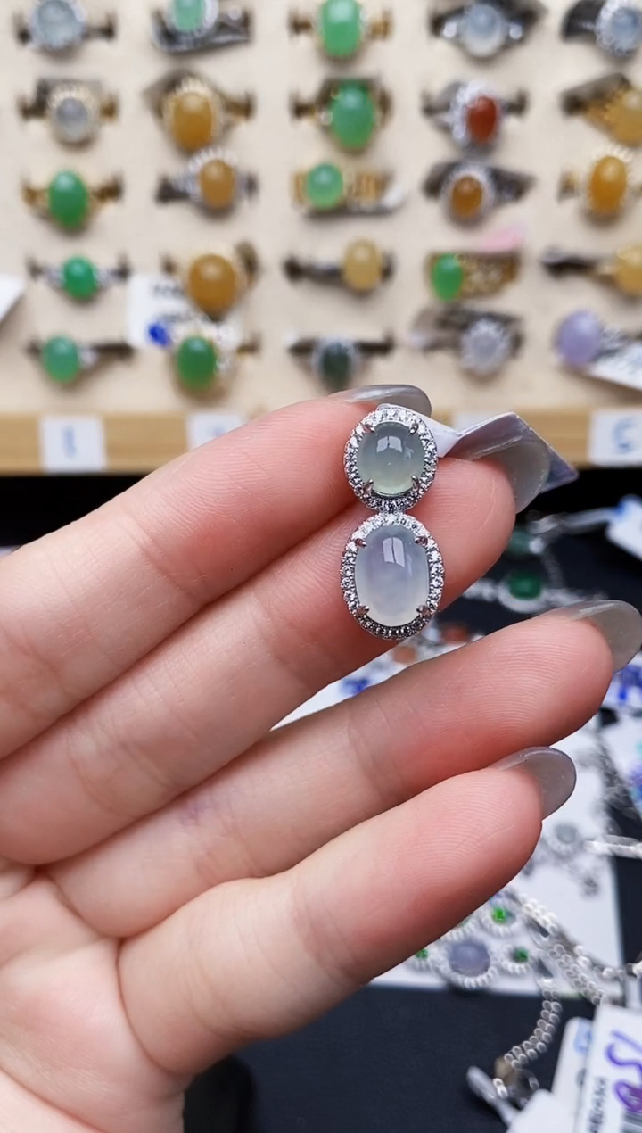 银S925镶嵌戒指翡翠912