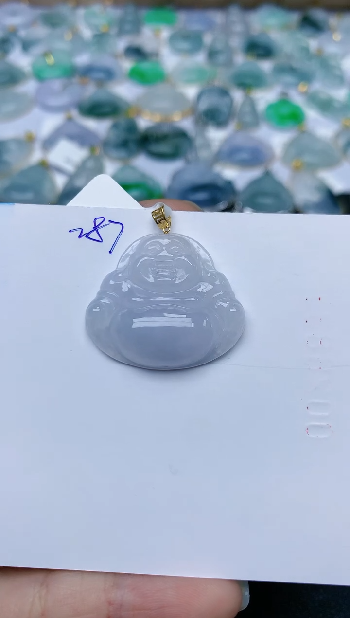 【闪购商品】翡翠颈饰18K金镶嵌天然翡翠A货    287