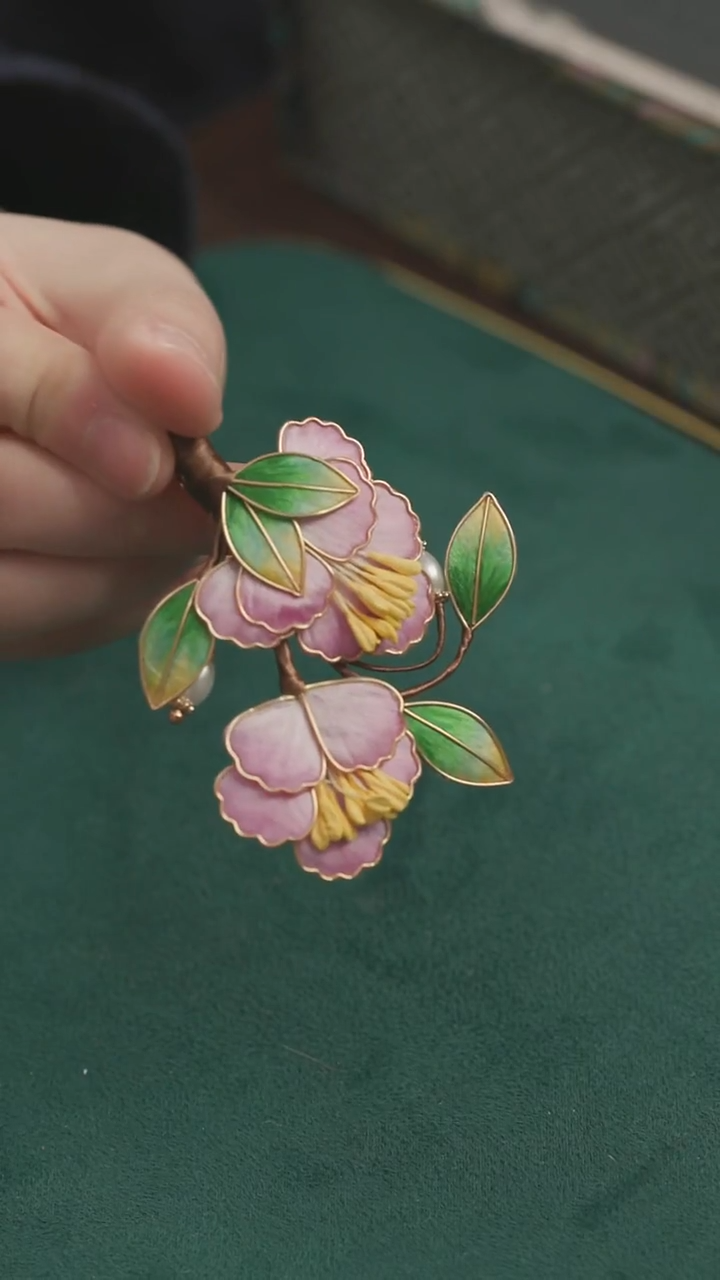 刺绣【高货】湘传礼 桑蚕丝 非遗绒花发夹