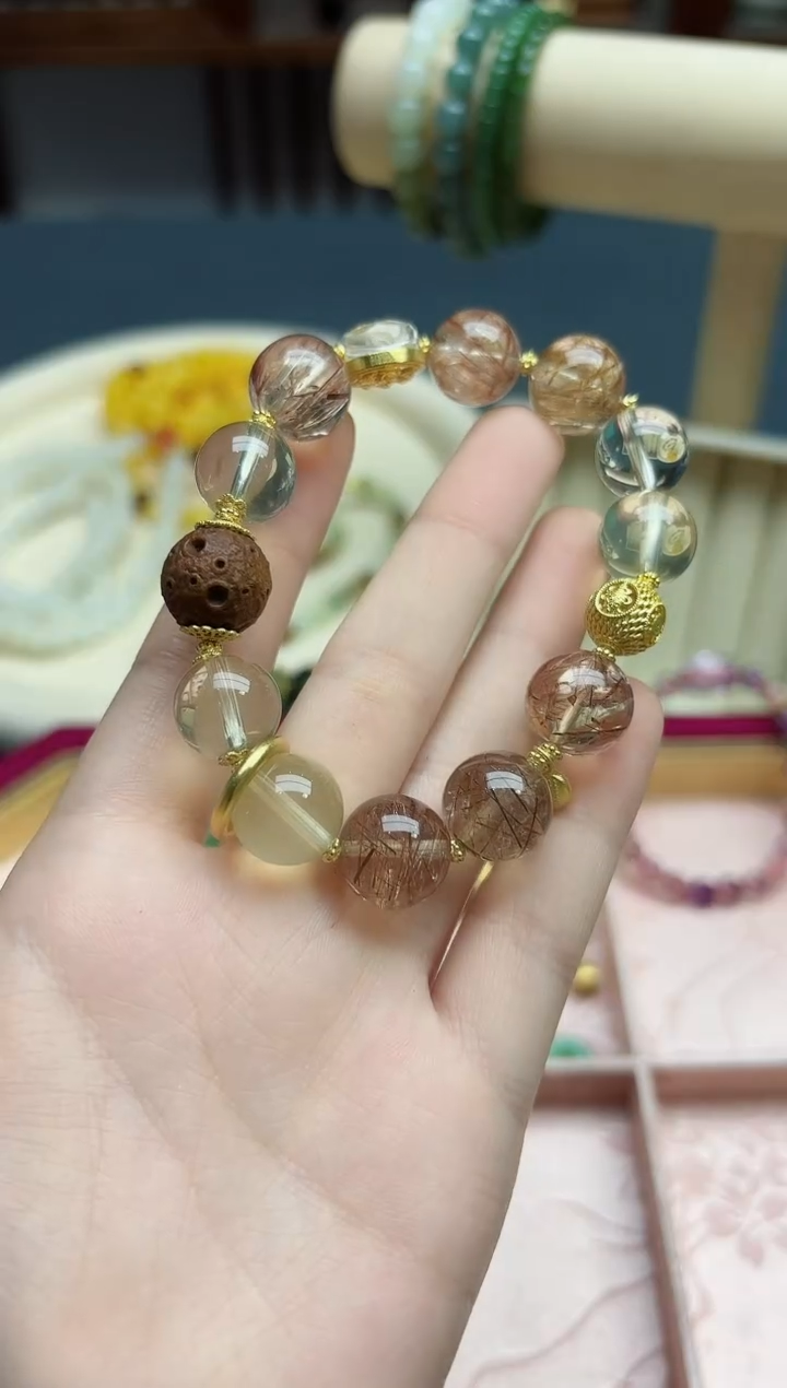 【闪购商品】水晶手串银S925镶嵌水晶多宝手串*1 XQ