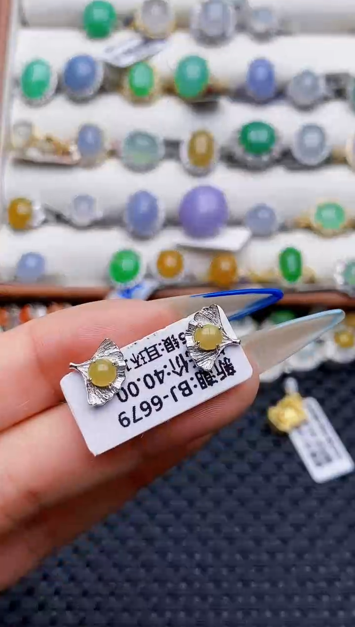 银S925镶嵌戒指翡翠2682