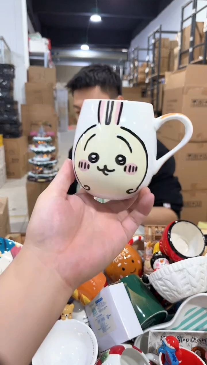 瓷片乌萨奇大肚杯 微瑕