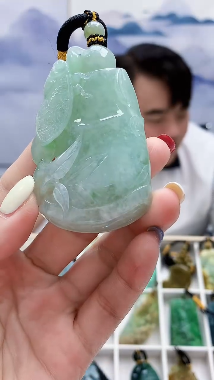 定制翡翠未镶嵌5060lr-毛货挂件88