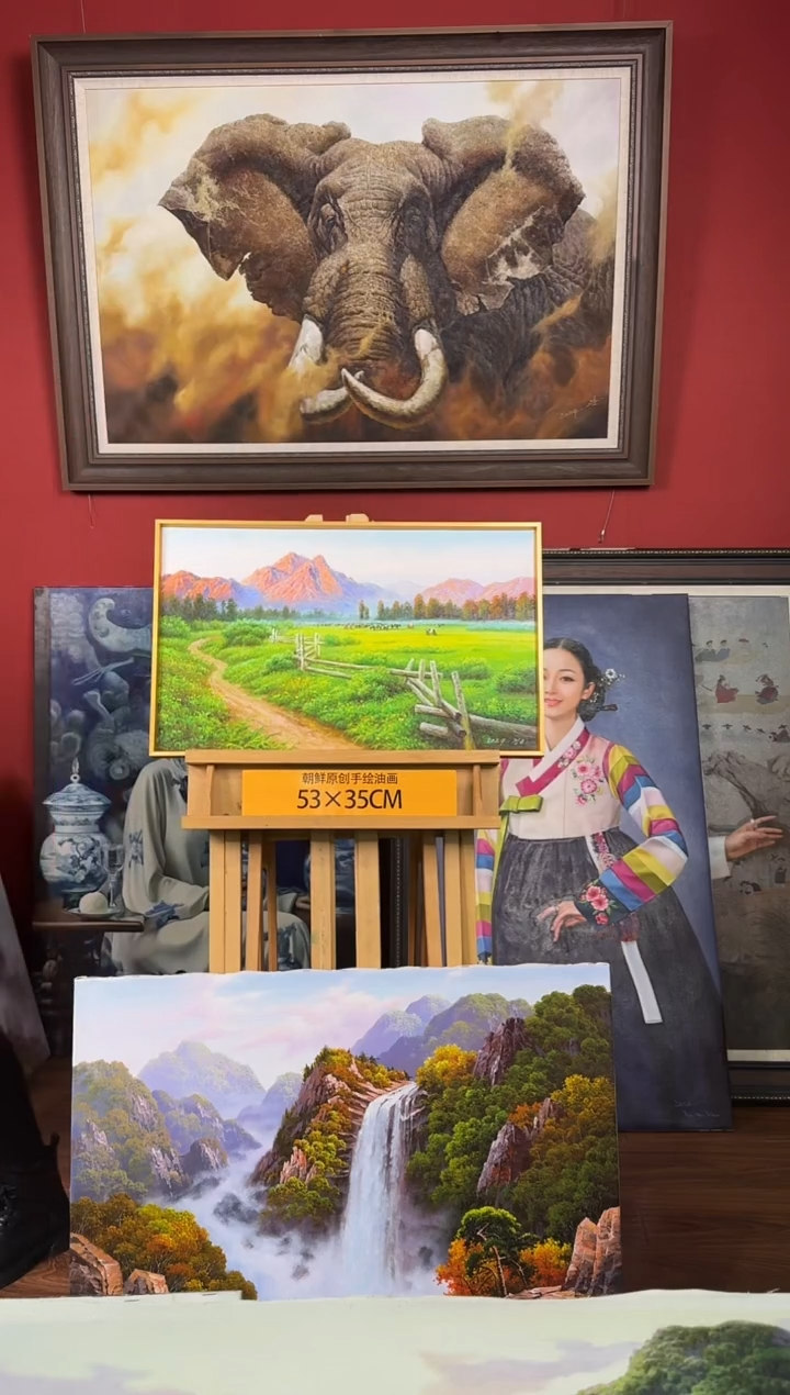 油画【102号】约53*35cm丨朝鲜原创纯手绘孤品油画丨顺丰包邮