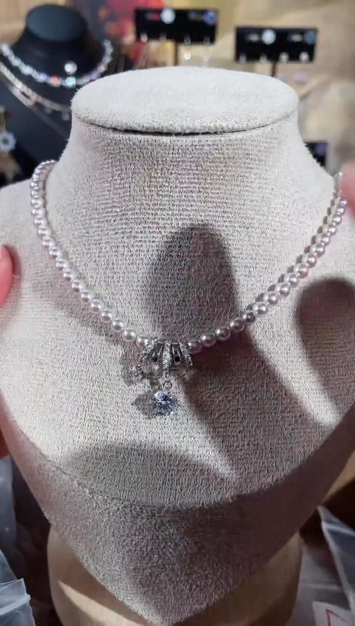 铜合金合成立方氧化锆925银豆7162