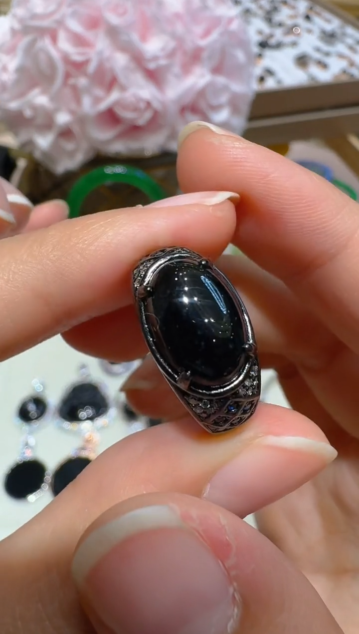 银S925镶嵌戒指翡翠多样性团购发一件