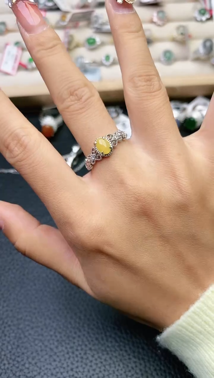 【闪购商品】翡翠戒指银S925镶嵌11111