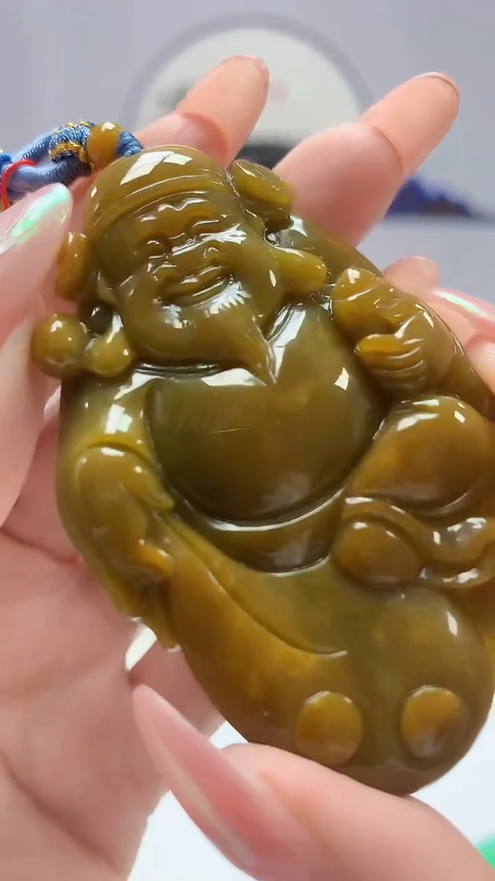 【闪购商品】定制翡翠未镶嵌4852DD-毛货挂件106