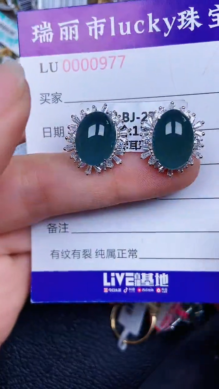 颈饰银S925镶嵌翡翠977