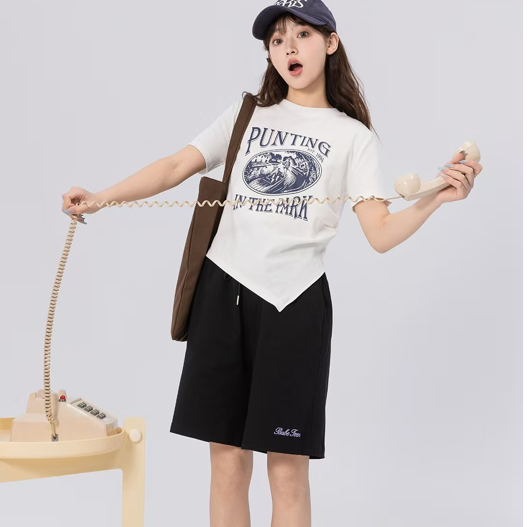 26383高端专享天花板夏款女宝短裤黑色（B)