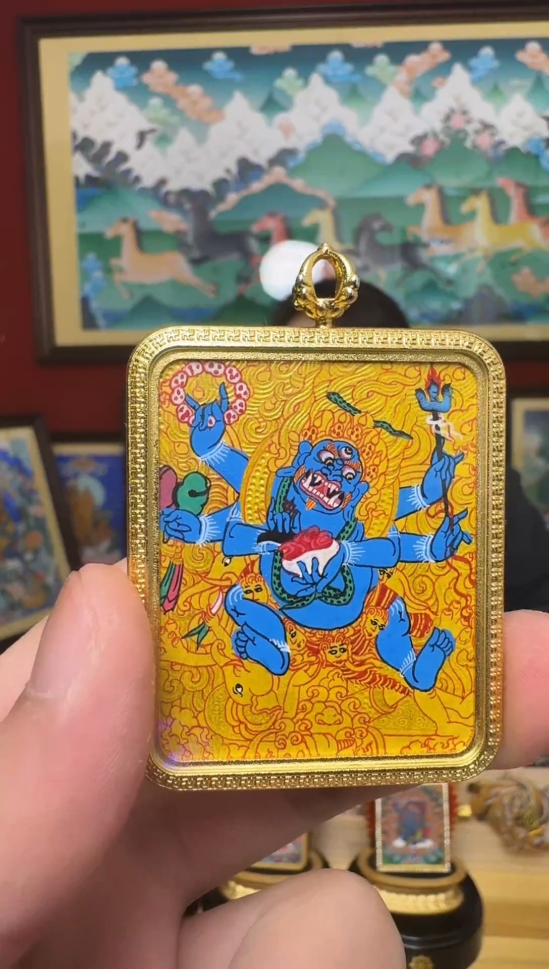 吊坠大黑老师-热贡纯手绘-刀刀