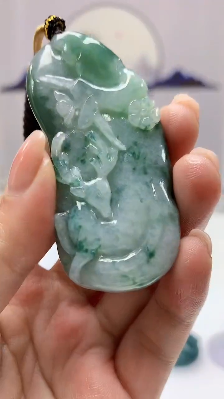 【闪购商品】定制翡翠未镶嵌5152ms-毛货160鹿牌