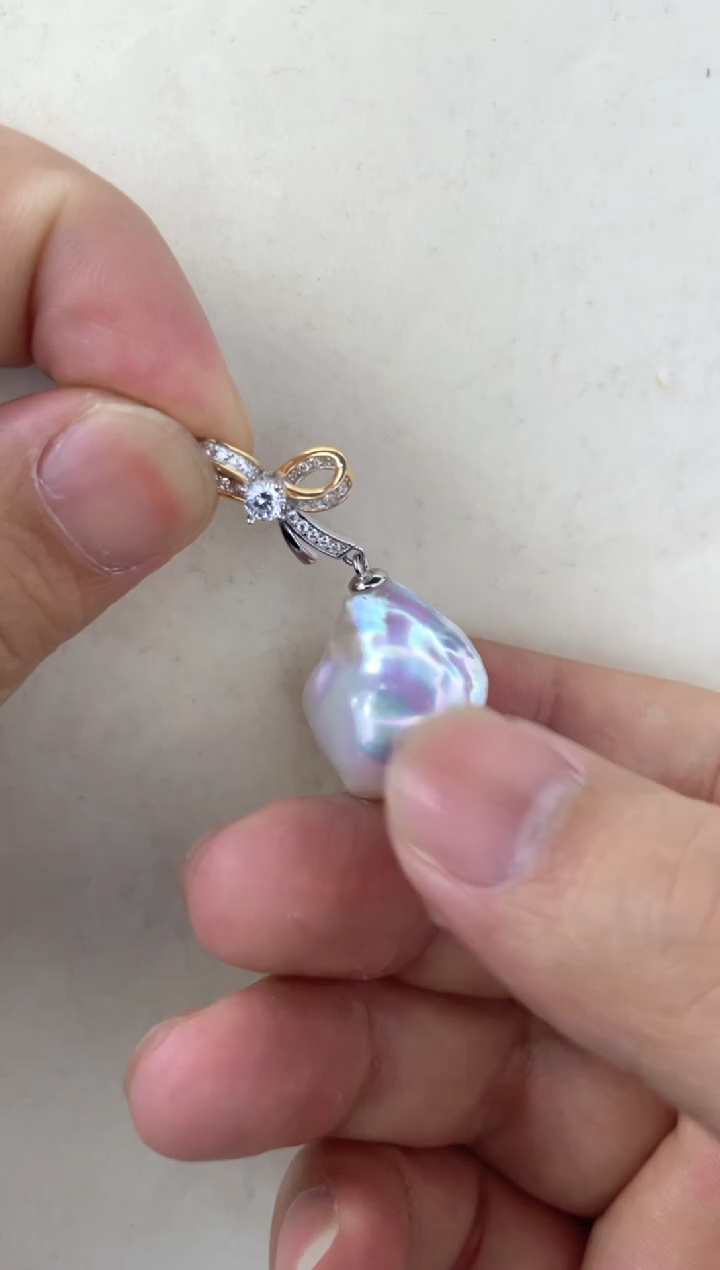 【闪购商品】淡水珍珠颈饰银S925镶嵌巴洛克多样性