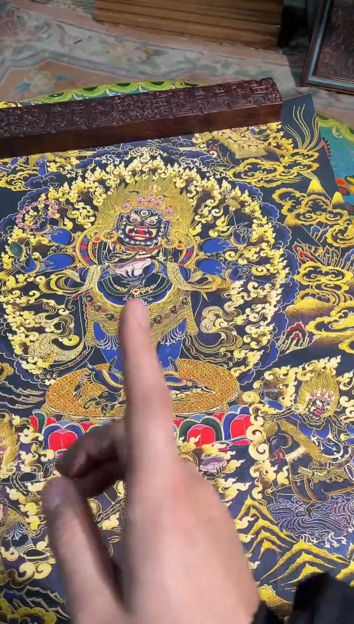 卷轴画天天的唐卡tk160带盒