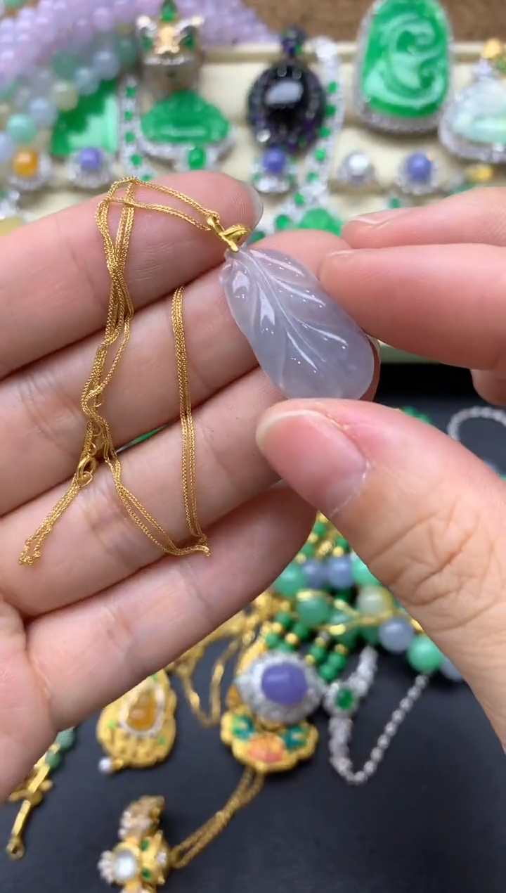 【闪购商品】翡翠颈饰18K金镶嵌147-中国好珍宝