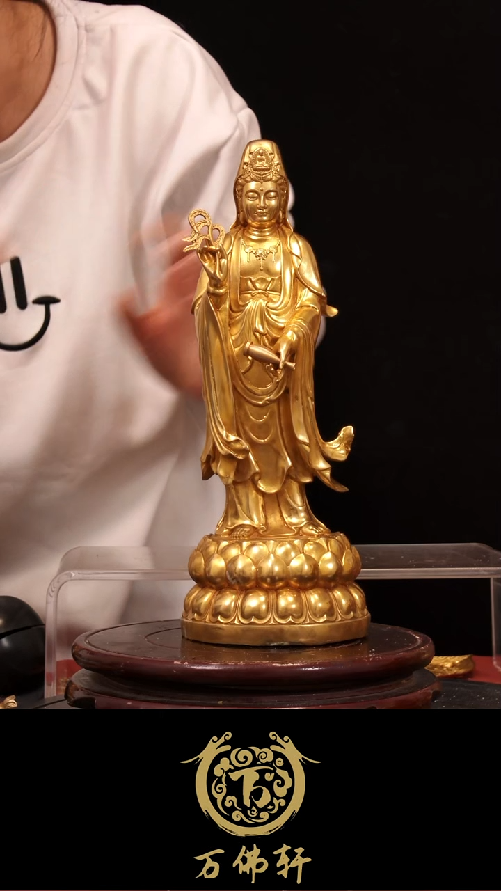 铜器摆件观音31高