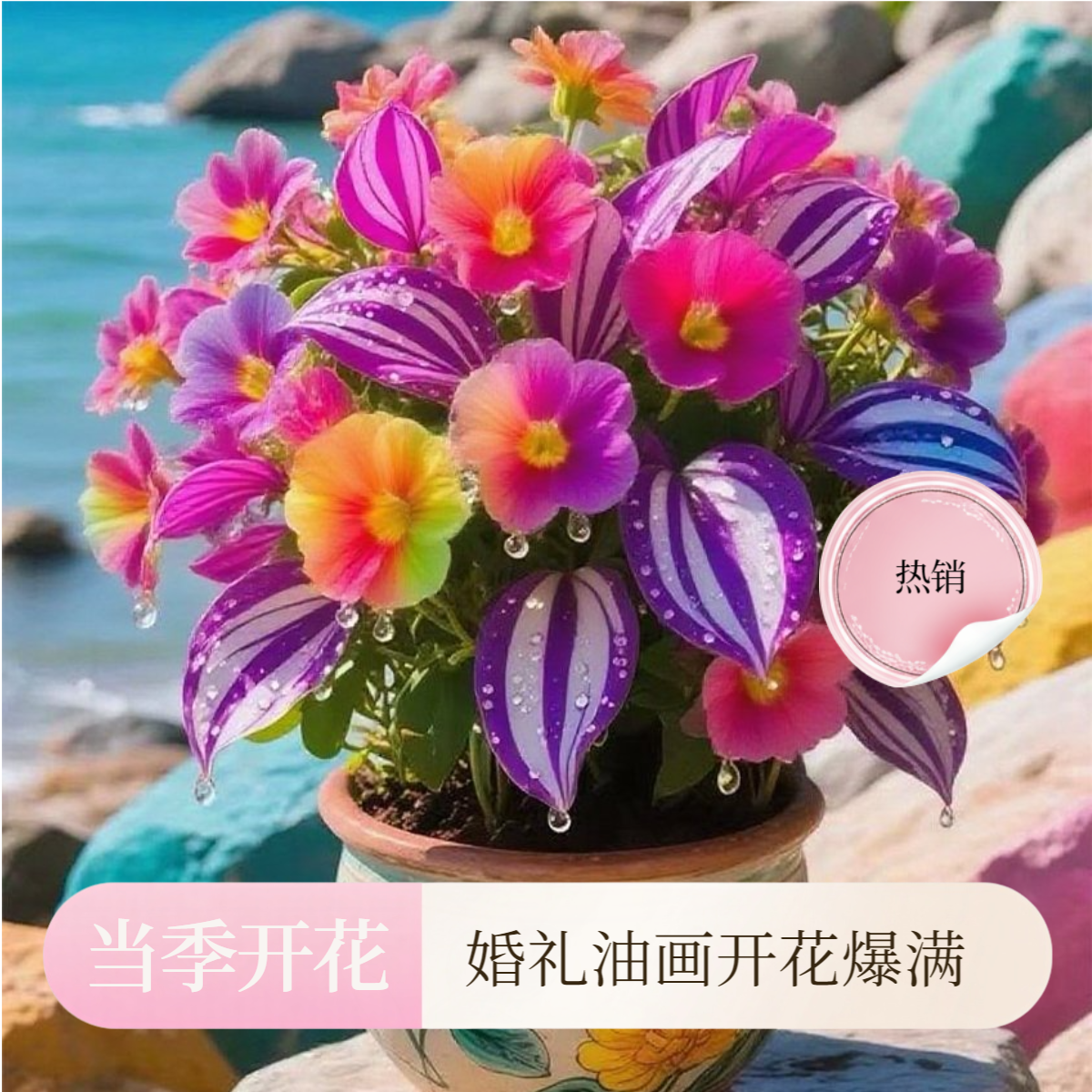 浓香婚礼油画吊兰种球大盆栽带花苞室内四季开花好养净化空气绿植