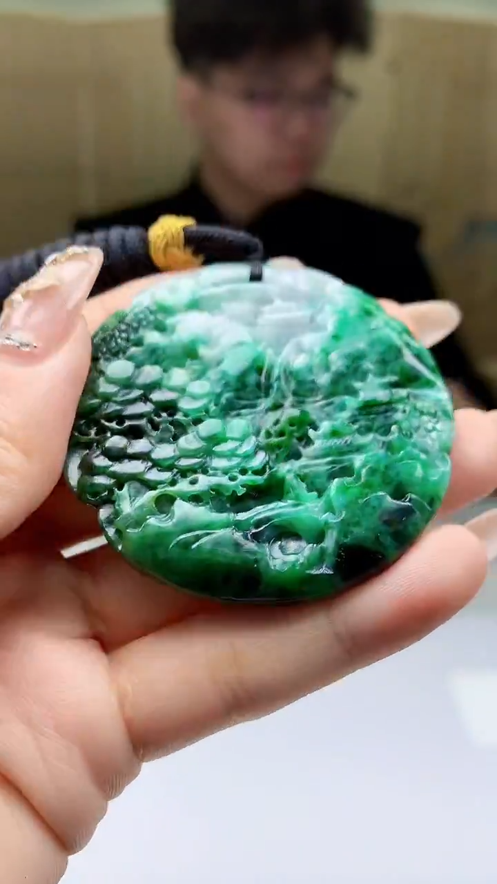 【闪购商品】定制翡翠未镶嵌4688ty-毛货挂件15