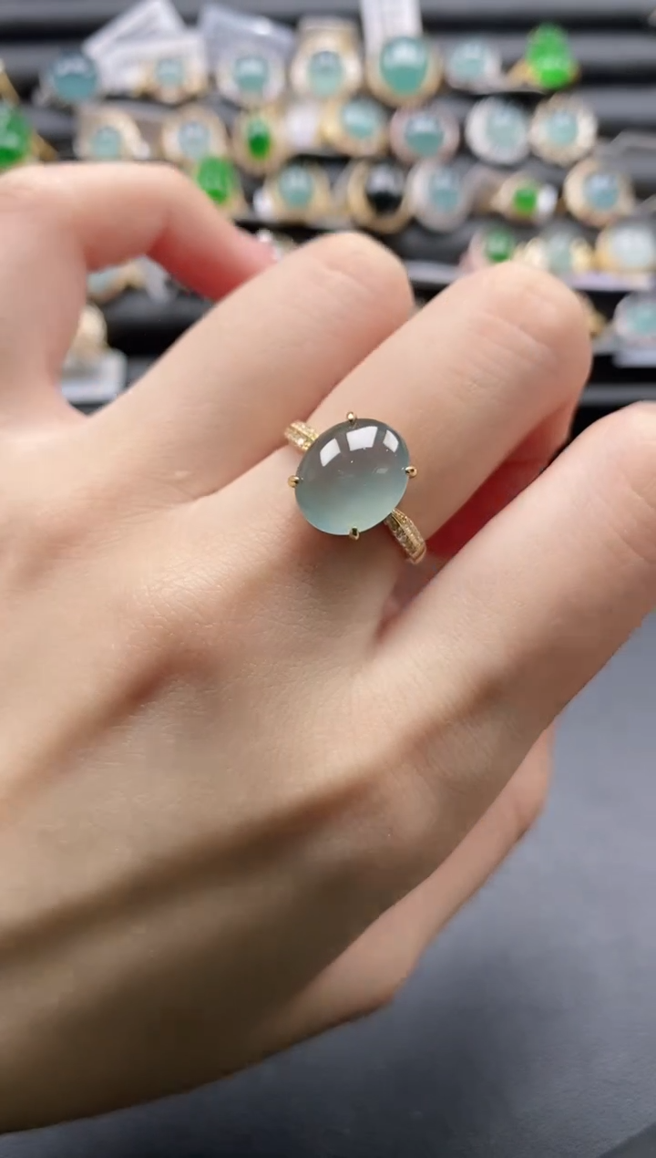 【闪购商品】翡翠戒指银S925镶嵌1111