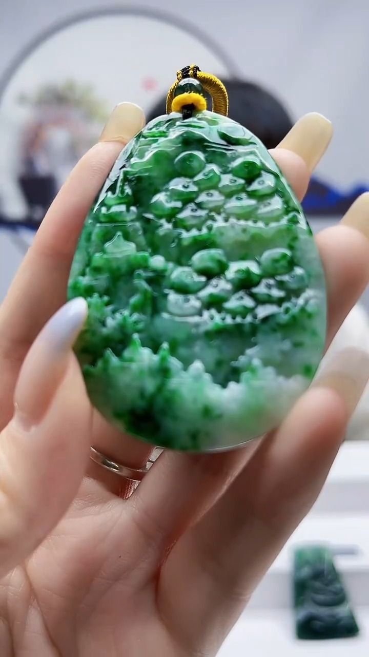 未镶嵌定制翡翠毛货挂件42