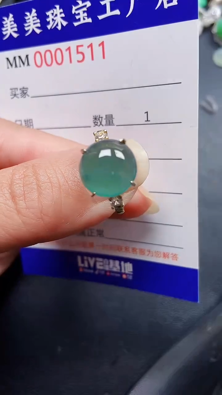 颈饰银S925镶嵌翡翠1511