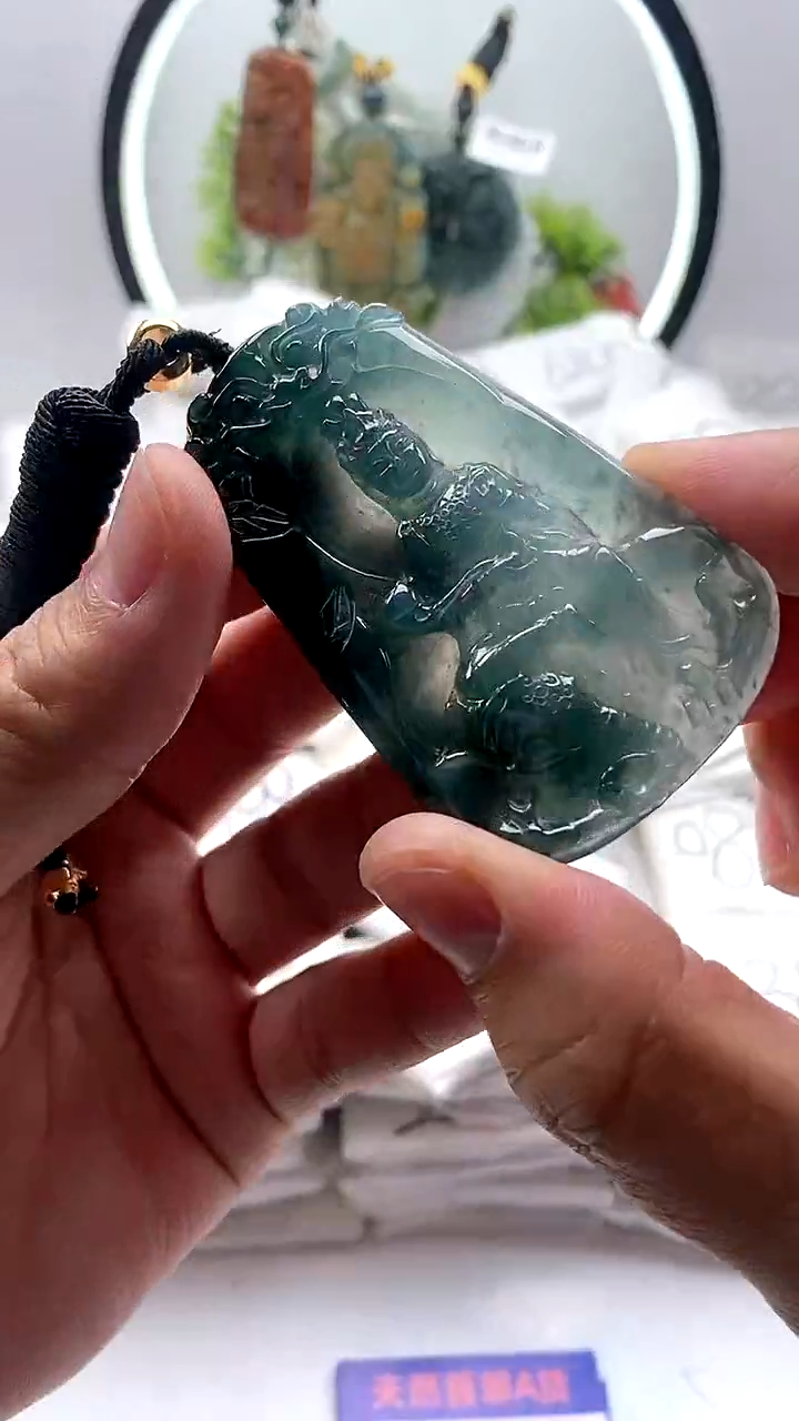 【闪购商品】翡翠颈饰未镶嵌普贤【品质一般介意慎拍】