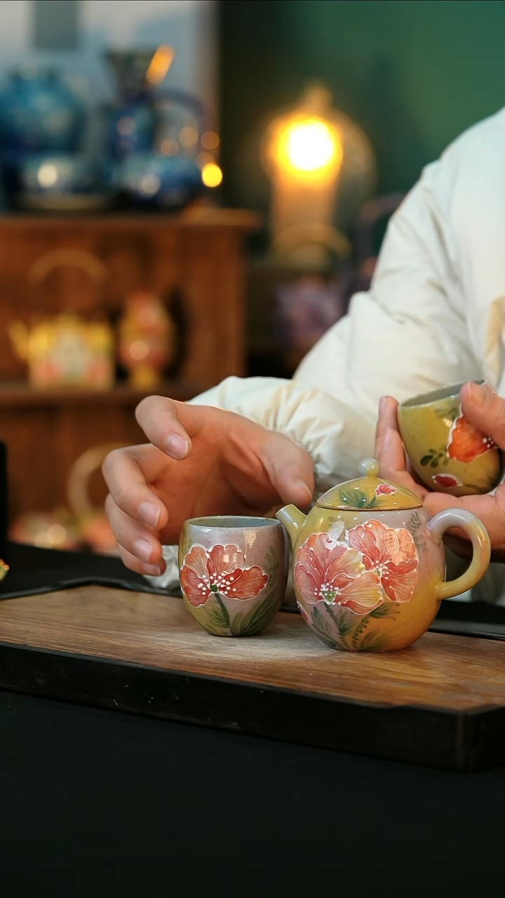 【闪购商品】杯手绘心瓷陶瓷浮力