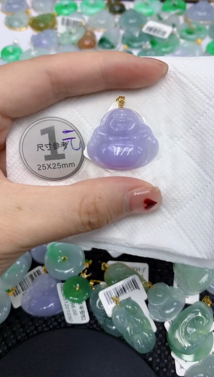 翡翠18K金镶嵌颈饰1111111
