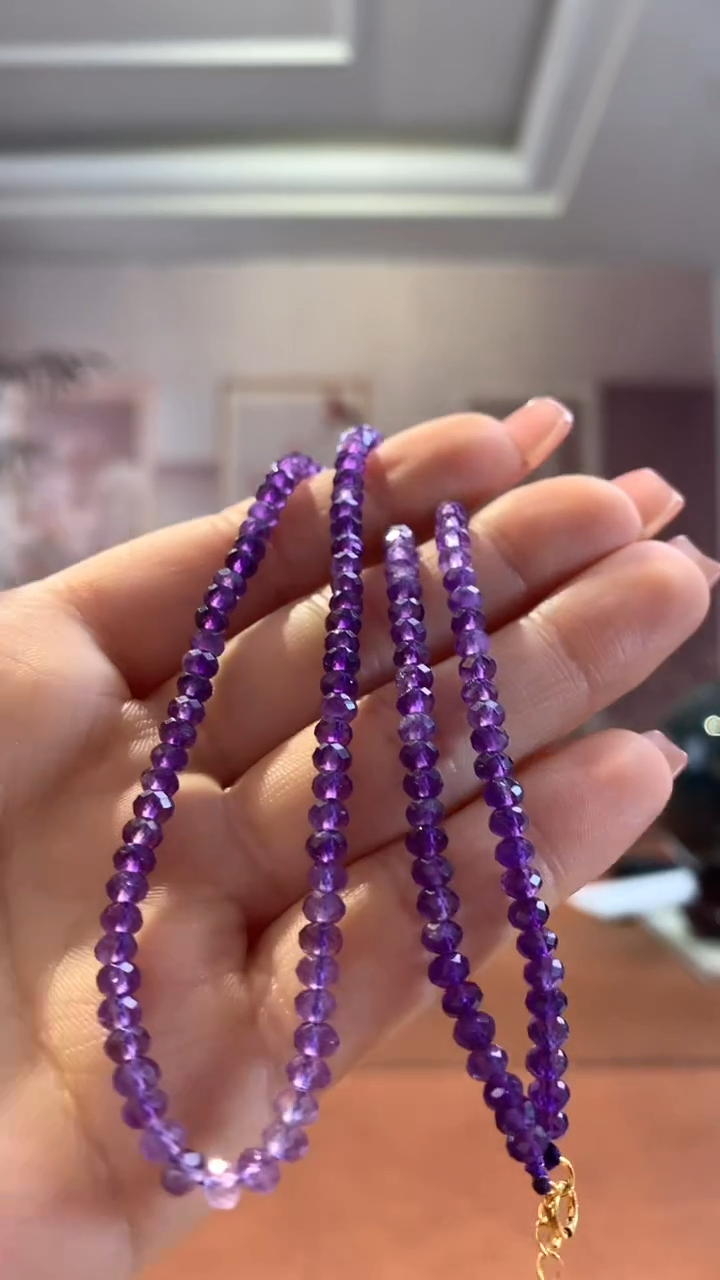 【闪购商品】水晶项链未镶嵌紫水晶项链
