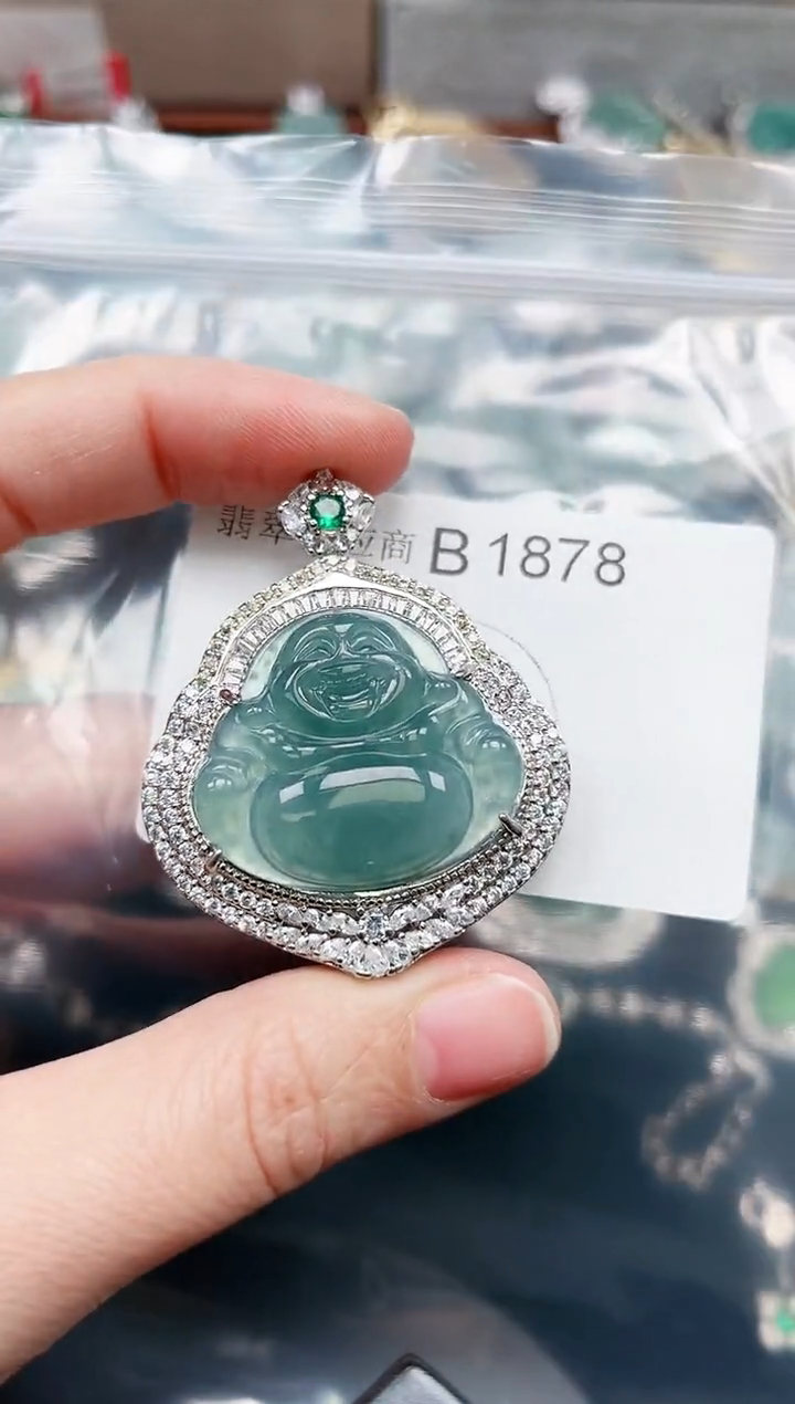 【闪购商品】翡翠颈饰未镶嵌赠皮绳1878