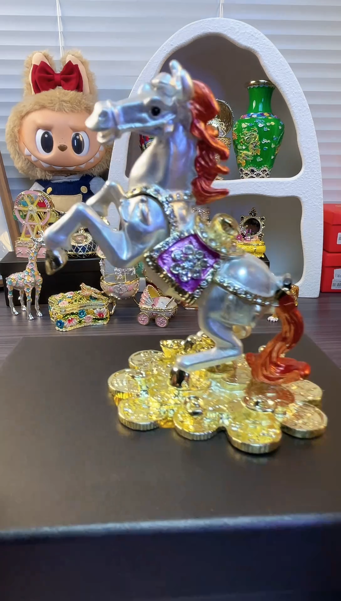 七宝烧珐琅彩 首饰盒 复古小摆件 送人送礼个人收藏   马上有钱