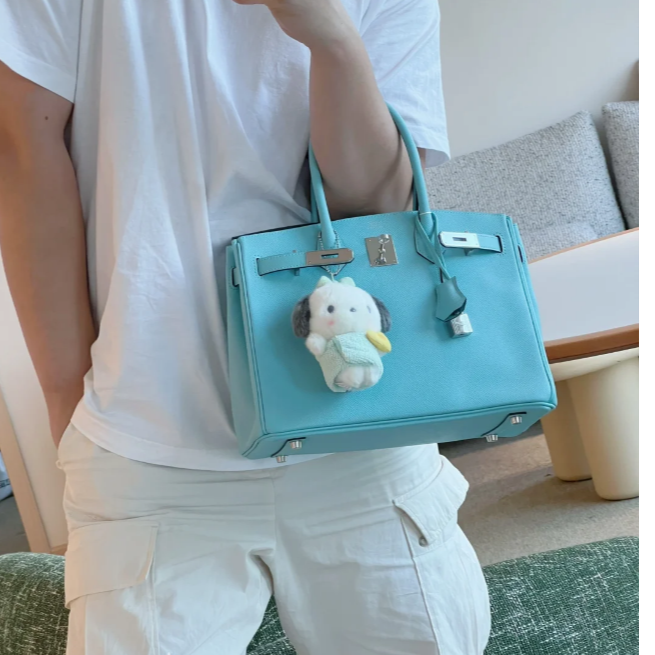 95新 Hermes/爱马仕 小花Jerry 5227341 Birkin 30 马卡龙 T刻包