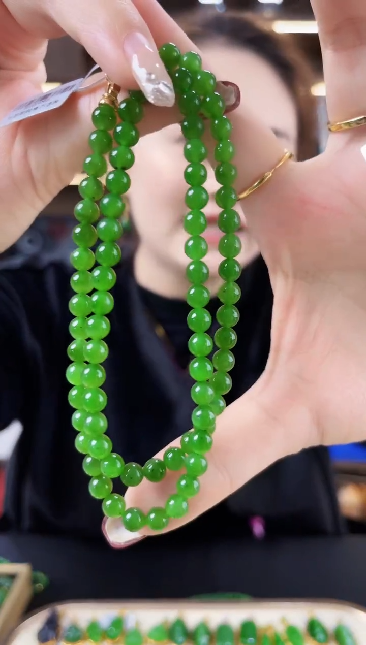 【闪购商品】和田玉·银S925镶嵌圆珠珠链多样性发一件