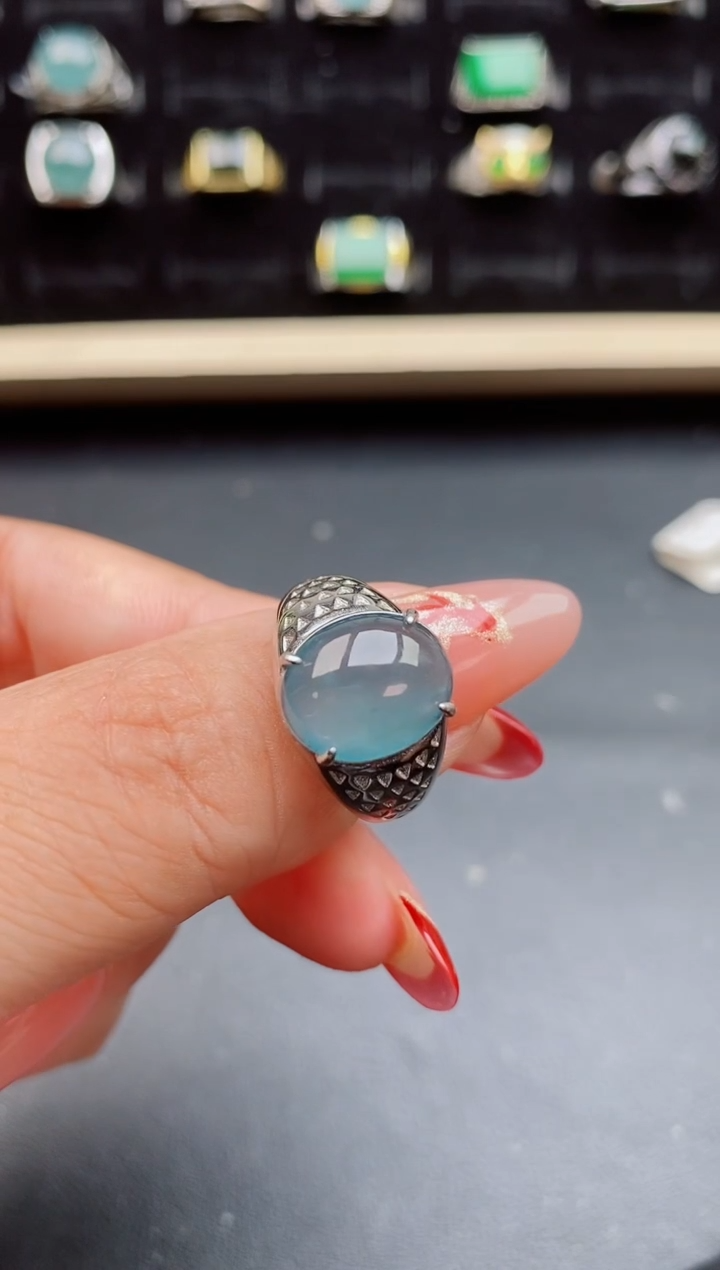 【闪购商品】翡翠戒指银S925镶嵌5085050