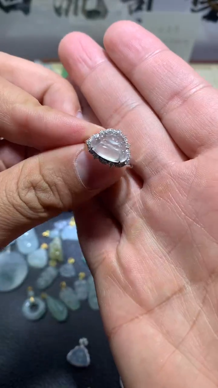 【闪购商品】翡翠戒指18K金镶嵌067回流货品/不退换