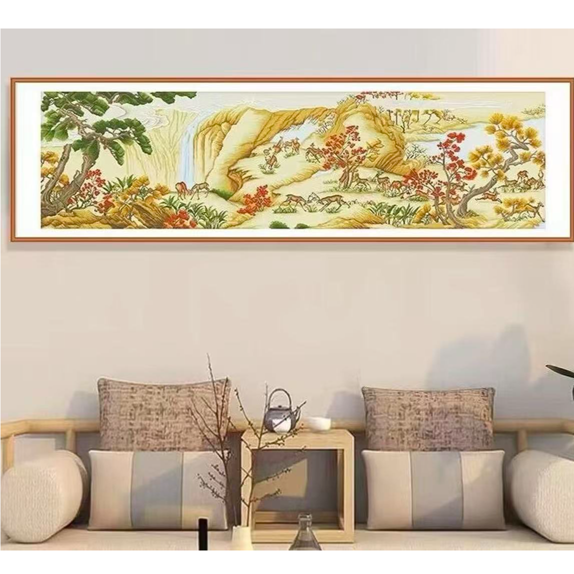 手工成品3米百鹿图t2874