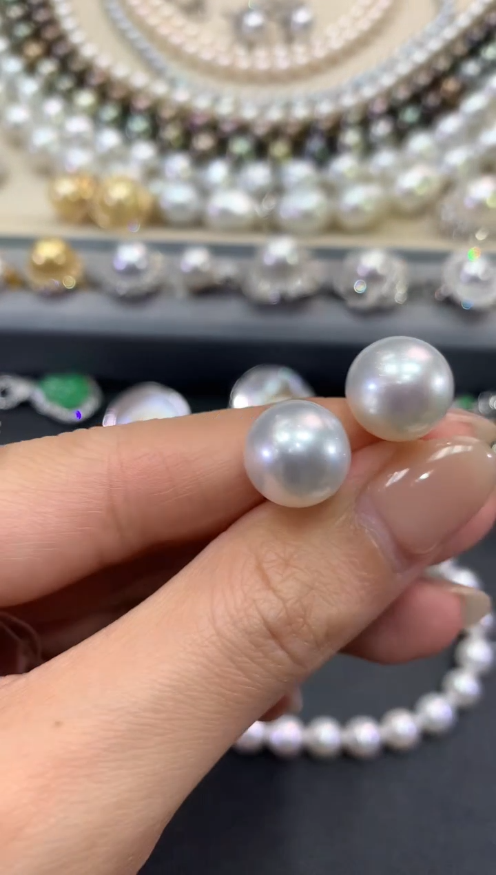 【闪购商品】海水珍珠耳饰|18K金镶嵌w76 多样性一件发货