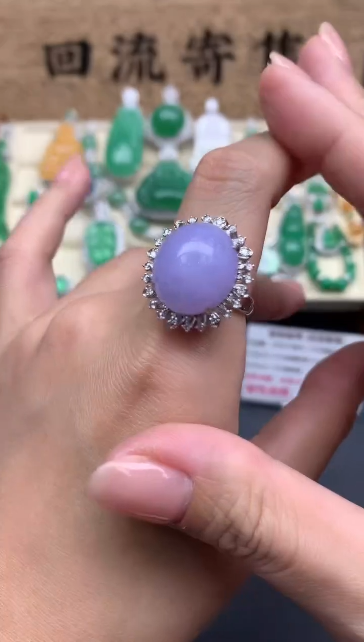 【闪购商品】翡翠戒指18K金镶嵌733-中国好珍宝