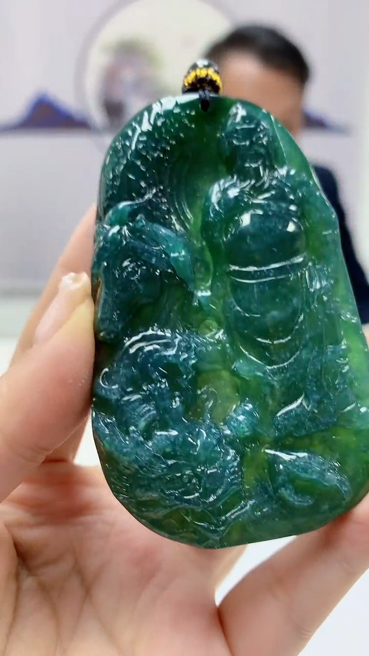 【闪购商品】定制翡翠未镶嵌4969ms-毛货41关公