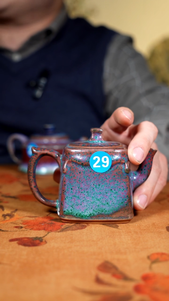 摆件陶一***面钧瓷茶器摆件