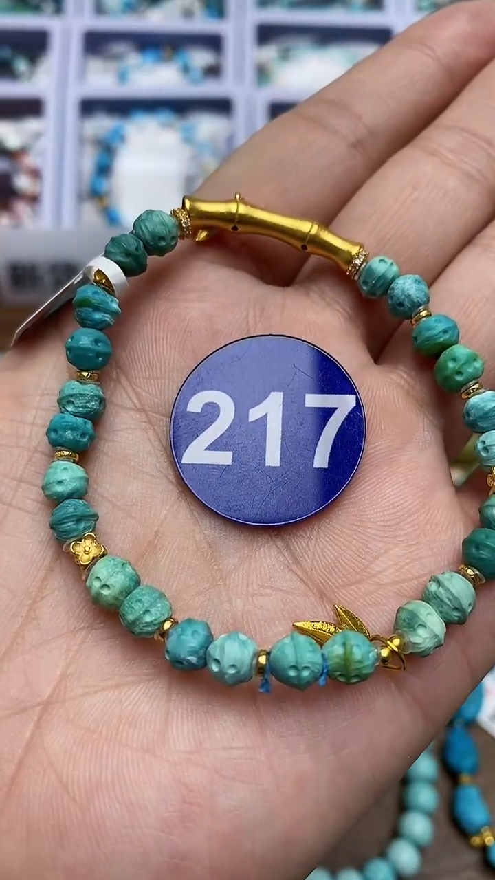 【闪购商品】绿松石手链银S925镶嵌217