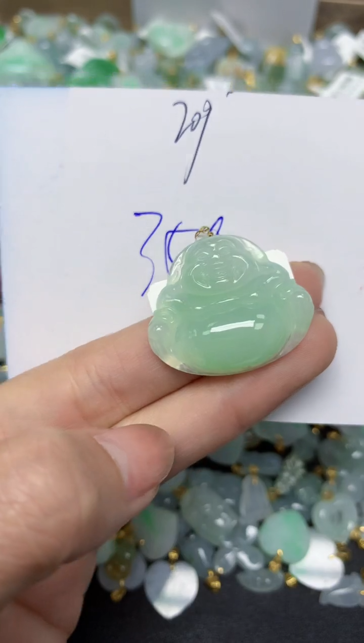 【闪购商品】翡翠颈饰18K金镶嵌 天然翡翠A货
