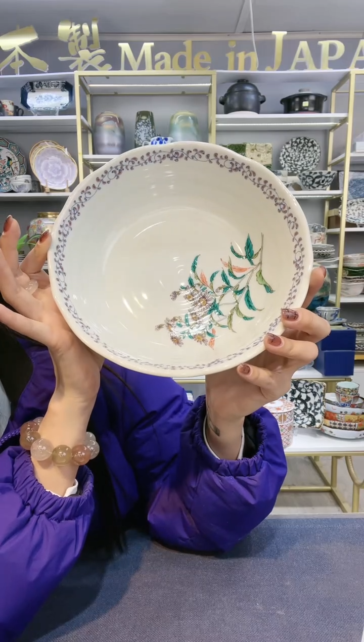 【闪购商品】碗九谷烧21.5厘米汤钵一只23