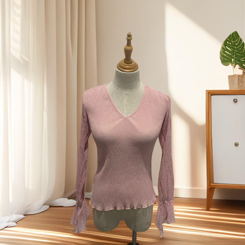 Y606  时尚百搭V领衬衫T恤（S002）