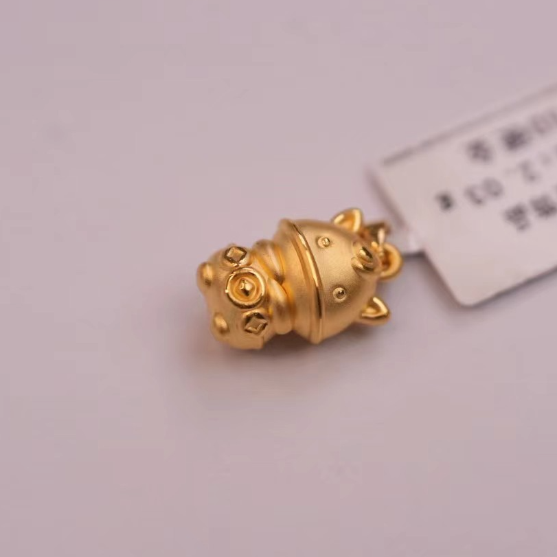 【巧玲专属】足金999吉祥钱币十二生肖马吊坠