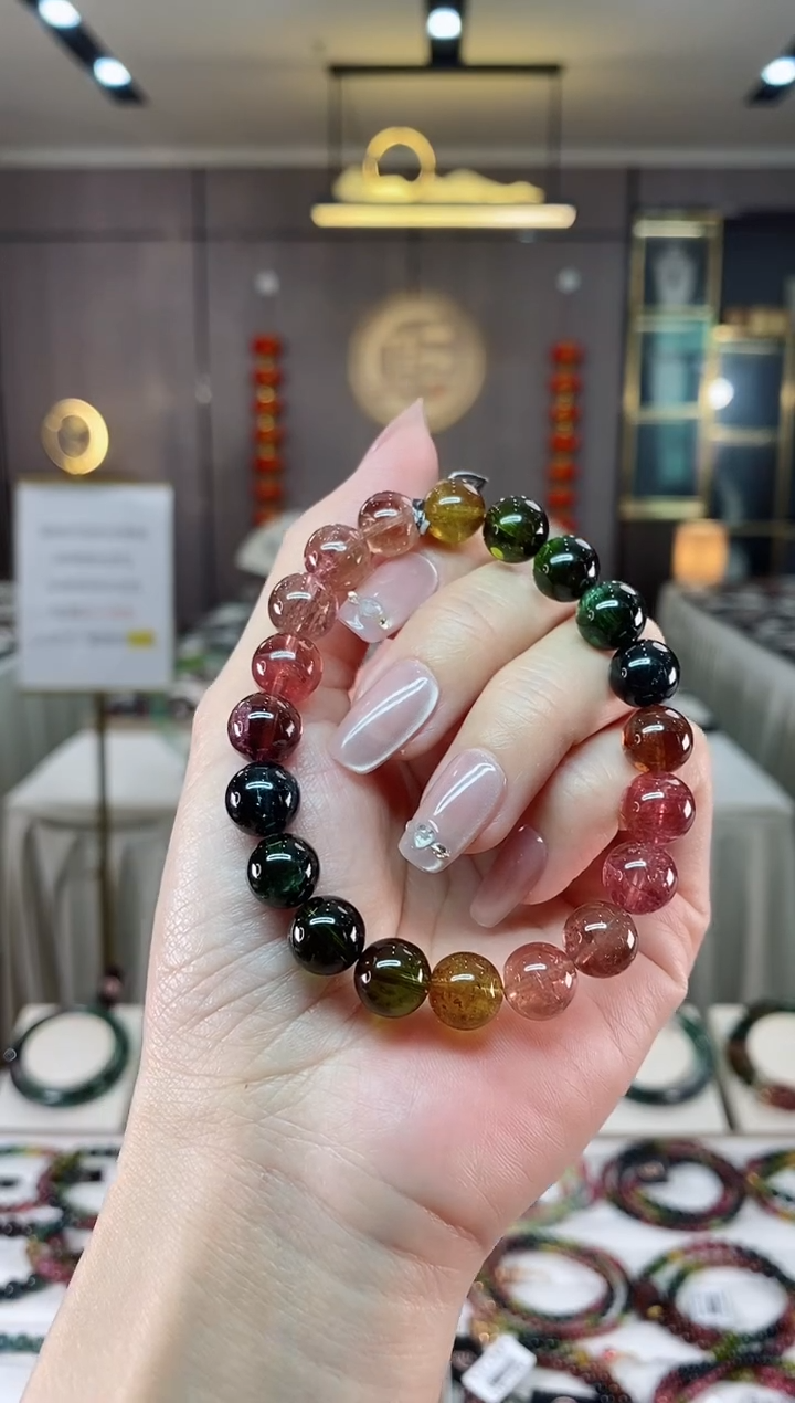 【闪购商品】碧玺单圈手串9mm+未镶嵌（多样性发一条）hon