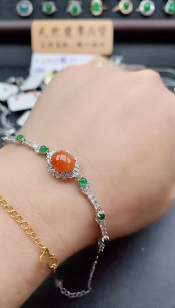 银S925镶嵌戒指翡翠1