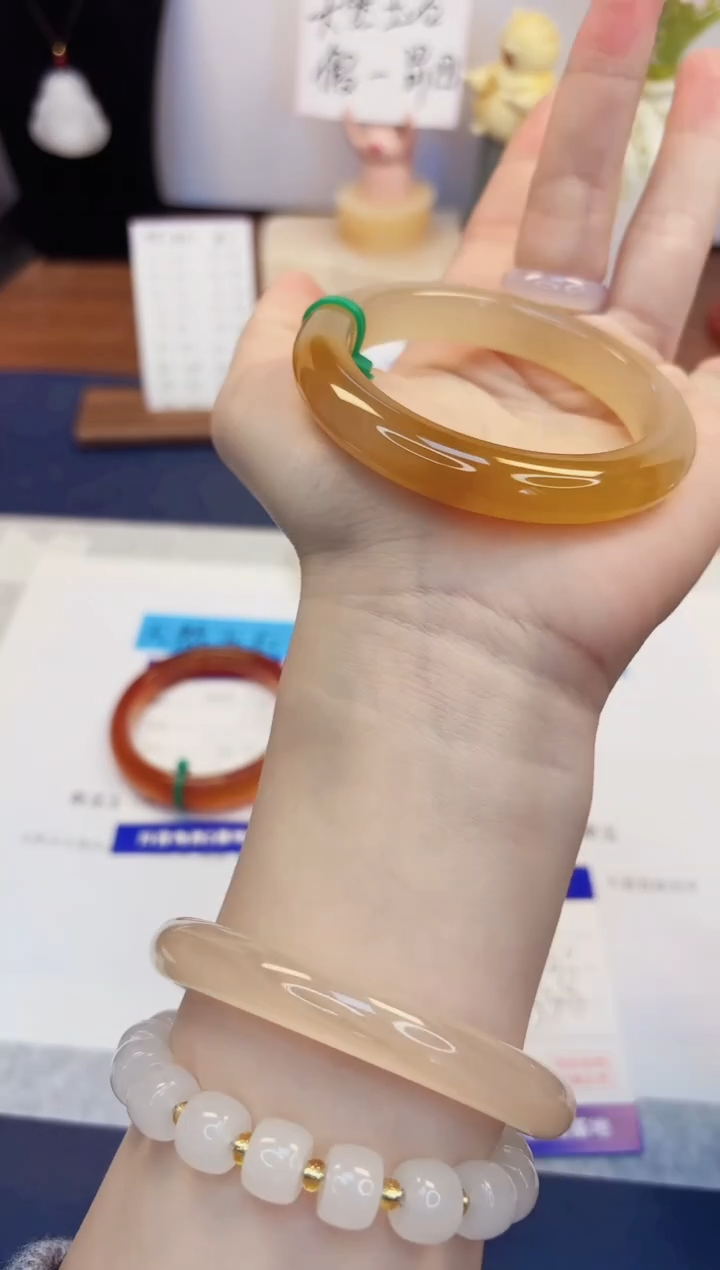 【闪购商品】石英质玉手镯未镶嵌164-财气镯-圈口53